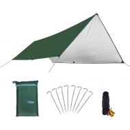 BBGS Tent Tarp Footprint Shelter, Sunshade Beach Picnic Blanket Mat, Portable Waterproof Oxford for Outdoor Camping Lawn Grass Hiking Backpacking