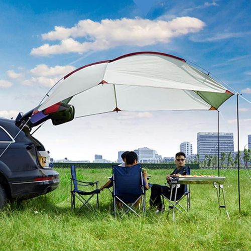  BBGS Car Tail Top Camping Tent Tarp, Trunk Sun Protection Camping Car Windproof Tent, Portable Tarpaulin Shelter Sunshade Canopy for Outdoor Camping Hiking