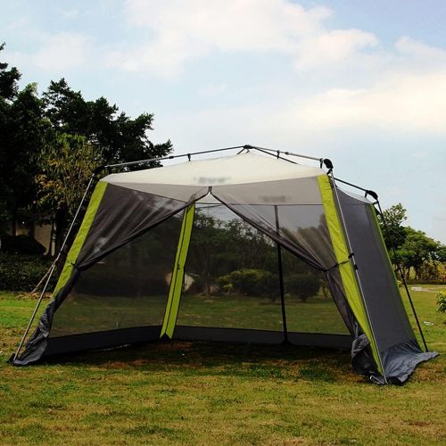  BBGS Pop Up Tent, 4-8 Person Automatic Portable Beach Tent, with Carry Bag& Aluminum Lifting Bracket, Outdoor Sun Shelter for Family Garden/Camping/Fishing