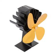BBGS Wood Stove Fan, 4 Blade Heat Powered Fan for Wood Burning Stove, Log Burner, Fireplace Fans, Circulates Warm/Heated Air Eco Stove Fans
