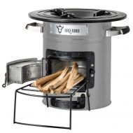 BBQ-Toro Rocket Stove RAKETE #2 - Portable Biomass, Wood Burning and Charcoal Survial Camp Stove for Camping and Outdoor
