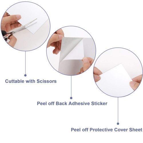  BBTO Mirror Sheets Flexible Non Glass Mirror Plastic Mirror Self Adhesive Tiles Mirror Wall Stickers (15 Pieces，Size 3)