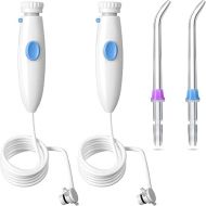 BBTO Oral Hygiene Accessories Standard Water Hose Plastic Handle with Water Flosser Replacement Jet Tip, Compatible with Waterpik Oral Irrigator WP-100 WP-300 WP-660 WP-900 (4 Pieces)