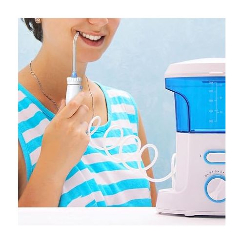  BBTO Oral Hygiene Accessories Standard Water Hose Plastic Handle with Water Flosser Replacement Jet Tip, Compatible with Waterpik Oral Irrigator WP-100 WP-300 WP-660 WP-900 (4 Pieces)