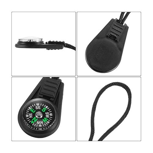  BBTO 100 Pieces Mini Survival Compass Outdoor Camping Hiking Pocket Compass Liquid Filled Mini Compass for Paracord Bracelet Necklace Key Chain