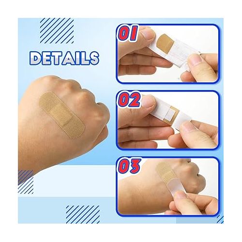  600 Pieces Assorted Bandages, Flexible Fabric Adhesive Bandages Family Variety Pack, Small Comfortable Fingertip Bandages Bulk for Wound, Various Sizes Spot Bandage, Round Cloth Bandages for Aids