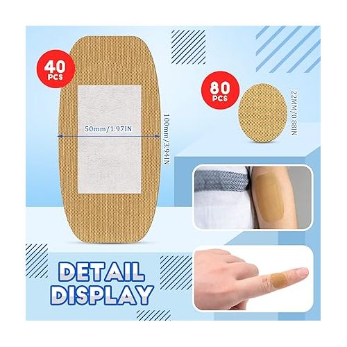  600 Pieces Assorted Bandages, Flexible Fabric Adhesive Bandages Family Variety Pack, Small Comfortable Fingertip Bandages Bulk for Wound, Various Sizes Spot Bandage, Round Cloth Bandages for Aids