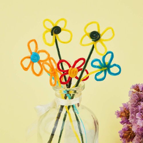  [아마존베스트]BBTO About 640 Pieces Sticky Wax Yarn Stix Monkey String Bendable for Children DIY School Project, 13 Colors