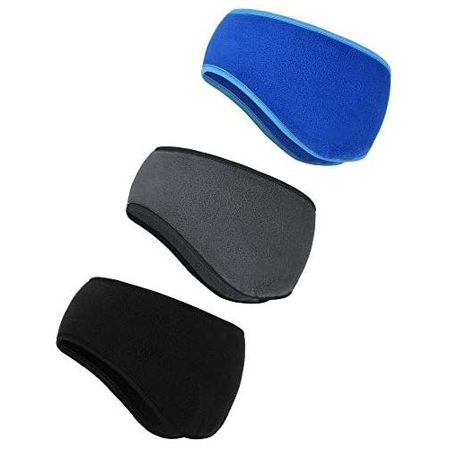  BBTO 3 Pieces Ear Warmer Headband Winter Headbands Fleece Headband for Women Men