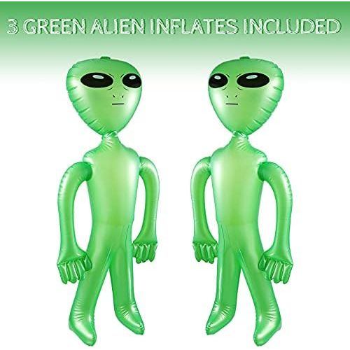  할로윈 용품BBTO 35 Inch Alien Inflates Inflatable Alien Jumbo Alien Inflate Toy for Party Decorations, Birthday, Halloween, Alien Theme Party (Green)