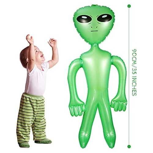  할로윈 용품BBTO 35 Inch Alien Inflates Inflatable Alien Jumbo Alien Inflate Toy for Party Decorations, Birthday, Halloween, Alien Theme Party (Green)