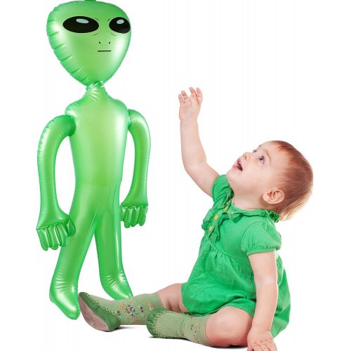  할로윈 용품BBTO 35 Inch Alien Inflates Inflatable Alien Jumbo Alien Inflate Toy for Party Decorations, Birthday, Halloween, Alien Theme Party (Green)