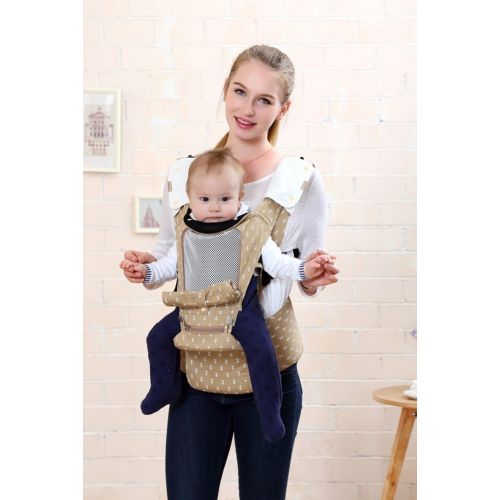  BBWW All Seasons 6-in-1 Classic Baby/Child Carrier and Sling with Hip Seat/Stool for Infant&Toddler,Ergonomic and 100% Cotton w/Cool Mesh,Baby Shower Gift!