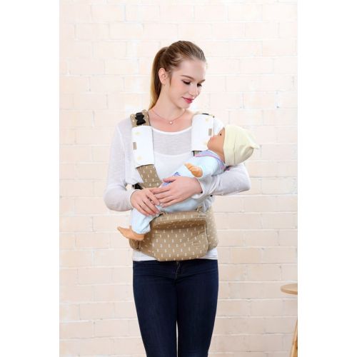  BBWW All Seasons 6-in-1 Classic Baby/Child Carrier and Sling with Hip Seat/Stool for Infant&Toddler,Ergonomic and 100% Cotton w/Cool Mesh,Baby Shower Gift!