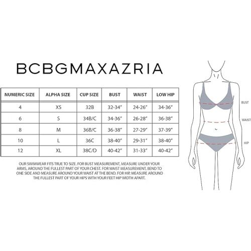  BCBGMAXAZRIA Women's Standard One Piece Swimsuit with Cross Front Off The Shoulder Straps