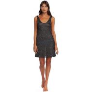 BCBGMAXAZRIA womens Sheer Tank Racer Back Shimmer Dress Cover-up