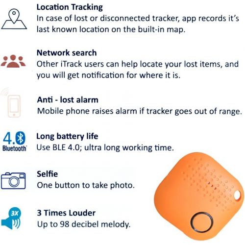  [아마존베스트]BCKAKQA Key Finder,Bluetooth Key Finder Cell Phone Finder Wallet Tracker Device Luggage Locator Anything Finder Replaceable Battery Smart Anti Lost Alarm Compatible iOS Android APP