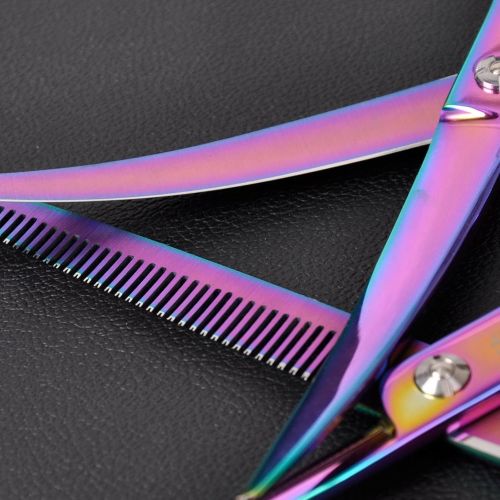  BCS 4PCS 7 Professional Plated Sharp Edge PET DOG Grooming Hair Scissors Shears Kit