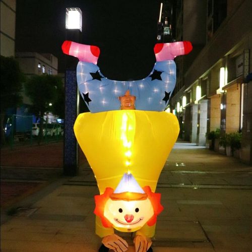  할로윈 용품bDDeDD Inflatable Costume Clown Costume with LED Light Blown up Costume for Halloween Birthday Cosplay Party Adult Yellow