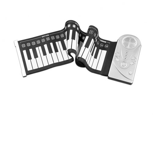  BDFA Fold Keyboard Piano 49 Key With Horn 8 Drum Rhythm, 16 Level Volume Control, 32 Level Beat Control, Automatic Sleep Power Saving Function Piano Mat