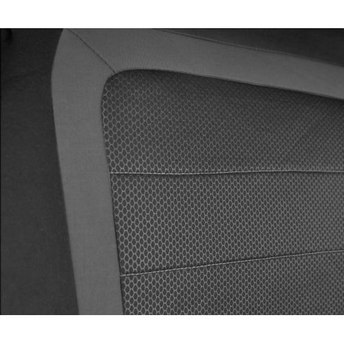  BDK Advanced Performance Car Seat Covers - Instant Install Sideless Fronts + Full Interior Set for Auto (Black  Charcoal Gray)