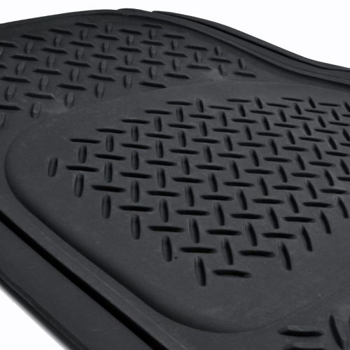  BDK Heavy Duty All Weather Black Vinyl Non-slip Trimmable Truck SUV Van Floor Mats 4 pcs