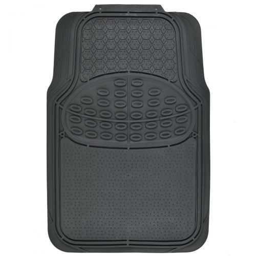  BDK Metallic Rubber Floor Mats for Car SUV & Truck - Semi Trimmable, 2 Tone Color Heavy Duty Protection(Blue/Black)