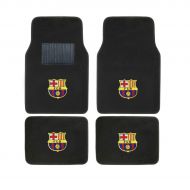 BDK A Set of 4 Universal Fit Front and Rear Logo Plush Carpet Floor Mats - Futbol Club Barcelona FCB