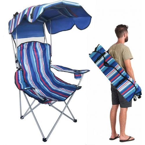  Camping Chair BDL with Two Cup Holders and Carry Bag Foldable and Easy to Carry Outdoor Chair for Lawn Beach and Pation, Recliner Support 450 LBS