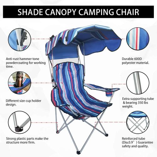  Camping Chair BDL with Two Cup Holders and Carry Bag Foldable and Easy to Carry Outdoor Chair for Lawn Beach and Pation, Recliner Support 450 LBS