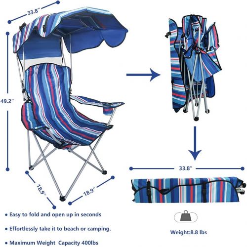  Camping Chair BDL with Two Cup Holders and Carry Bag Foldable and Easy to Carry Outdoor Chair for Lawn Beach and Pation, Recliner Support 450 LBS