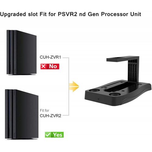  [아마존베스트]Lenboken PSVR 2ND Upgraded 4-in-1 Charge & Display Stand ,Generation Multi function Stand with Storage Headpiece Holder, 2 Move Controllers Rapid Charging Station and Processor Uni