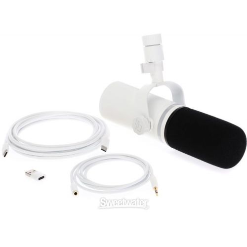  BEACN Mic USB-C Dynamic Broadcast Microphone and Mix Create Audio Controller Bundle - White
