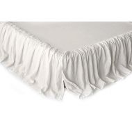 BEALINEN Linen Bed Skirt US Twin Size White Linen Color Stone Washed Softened European Linen