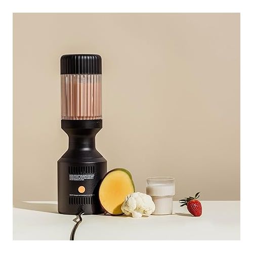  Beast Blender | Sleek Kitchen Countertop Design, Patented Blending Technology | Take Smoothies & Shakes To-Go with NEW Portable Straw Cap System (Carbon Black)