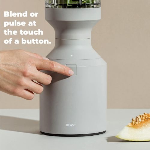  Beast Blender + Hydration System Blend Smoothies and Shakes, Infuse Water, Kitchen Countertop Design, 1000W (Pebble Grey)