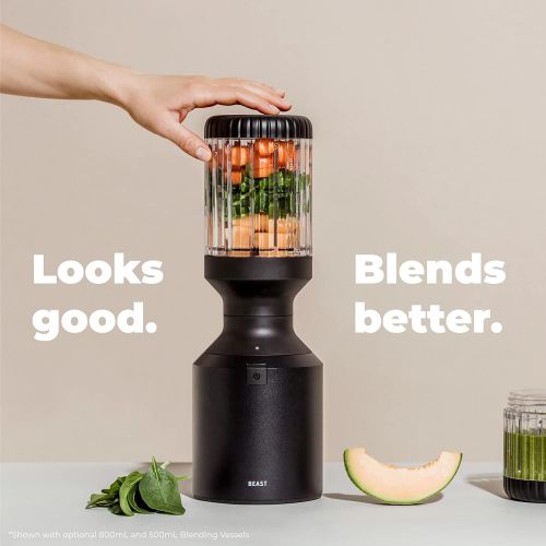  Beast Blender + Hydration System Blend Smoothies and Shakes, Infuse Water, Kitchen Countertop Design, 1000W (Pebble Grey)