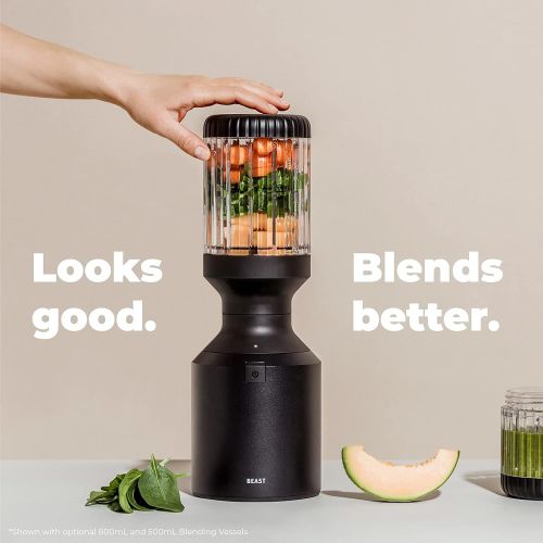 Beast Blender Blend Smoothies and Shakes, Kitchen Countertop Design, 1000W (Carbon Black)