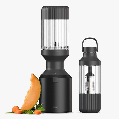  Beast Blender + Hydration System Blend Smoothies and Shakes, Infuse Water, Kitchen Countertop Design, 1000W (Carbon Black)