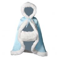 BEAUTELICATE Flower Girl Cape Winter Wedding Cloak for Infant Junior Bridesmaid Hooded Reversible