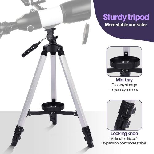  [아마존베스트]BEBANG Telescope for Adults & Kids Monocular Refractor Telescope for Astronomy Beginners Professional 400mm 80mm with Tripod & Smartphone Adapter