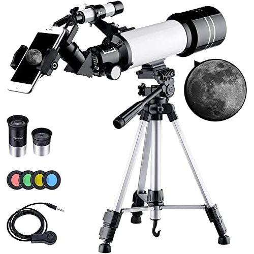  [아마존베스트]BEBANG Kids Telescope Portable 70mm Refractor Telescope for Kids and Astronomy Beginner with Adjustable Tripod, 2 Eyepieces, Smartphone Adapter and Backpack