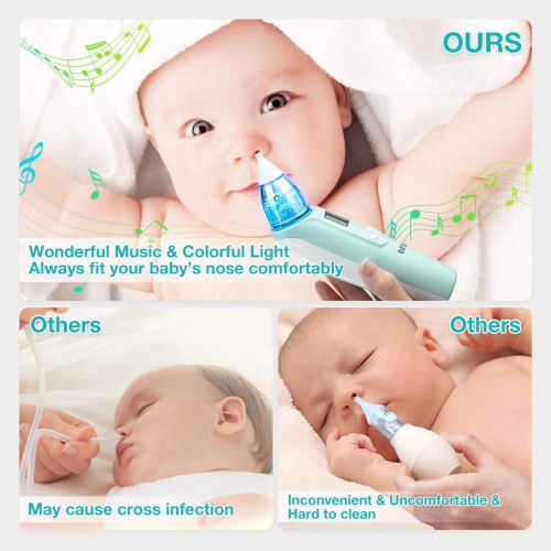  [아마존베스트]BEBUL Baby Nasal Aspirator Electric Nose Cleaner with 3 Suction Levels, LCD Screen, Flashlight and...