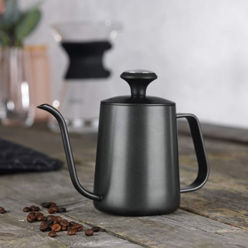  Beem Pour Over Wasserkessel mit Thermometer - 0,5 l | Classic Selection | Edelstahl | Schwanenhals