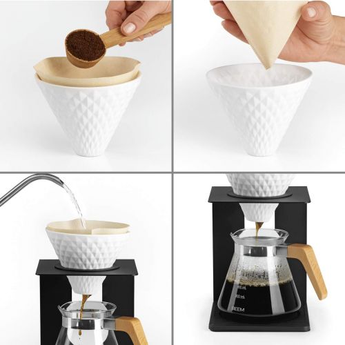  BEEM Beem - Pour Over Kaffeefilter als Erganzung | inklusive 10x Papierfilter Groesse 2 | spuelmaschinengeeignet