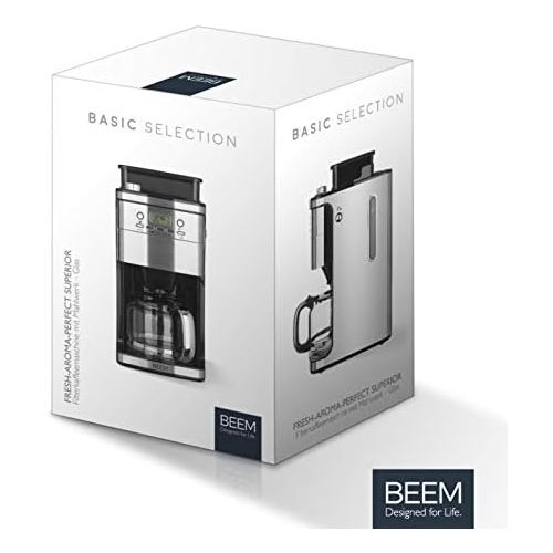  Beem Filterkaffeemaschine Fresh-Aroma-Perfect Superior (Modelljahr 2019) 1050 W, Permanentfilter, mit Mahlwerk, 24 h Timer, Edelstahl (Mit intelligenter Wasserzufuhr), 18/10_steel