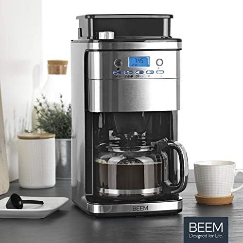  Beem Filterkaffeemaschine Fresh-Aroma-Perfect Superior (Modelljahr 2019) 1050 W, Permanentfilter, mit Mahlwerk, 24 h Timer, Edelstahl (Mit intelligenter Wasserzufuhr), 18/10_steel