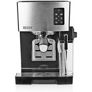 BEEM Classico Espresso-Siebtragermaschine - 19 bar | Integrierter Milchtank und Dampfduese | Abnehmbarer Wassertank | 1.450 W | Silber