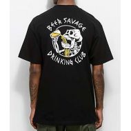 BEER SAVAGE Beer Savage Bone Club Black T-Shirt