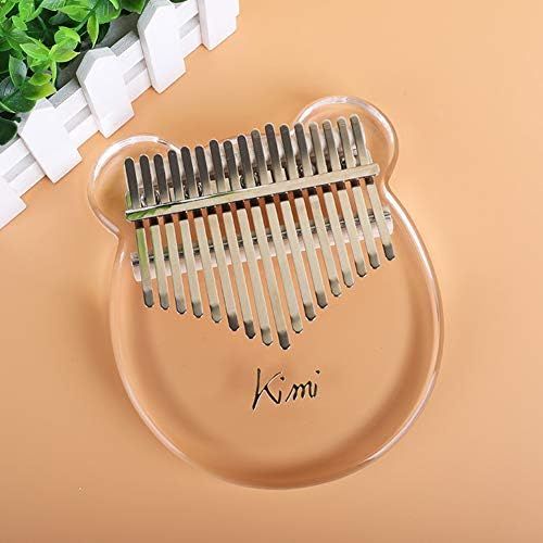  [아마존베스트]BEESCLOVER Kalimba Acryl Daumen-Klavier 17 Tasten Mit tragbarer Spieluhr, Anleitung, Notizaufklebern, Stimmgerat Hammer, Musikgeschenken